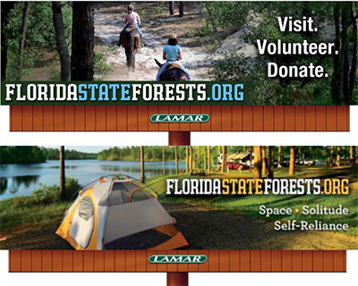 Friends of Florida State Forests Equestrian and Camping Billboards